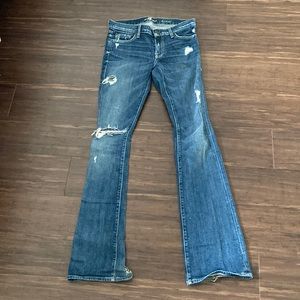 7 For All Mankind Bootcut Jeans with Rips - size 27